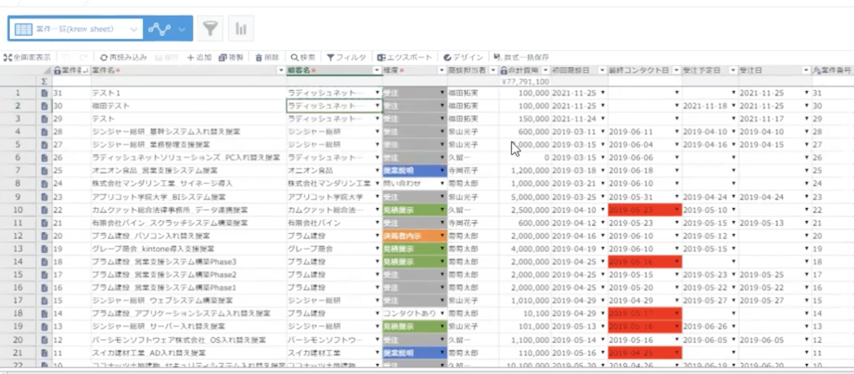 SFAで用いるプラグインの例　krew Sheetのプラグイン