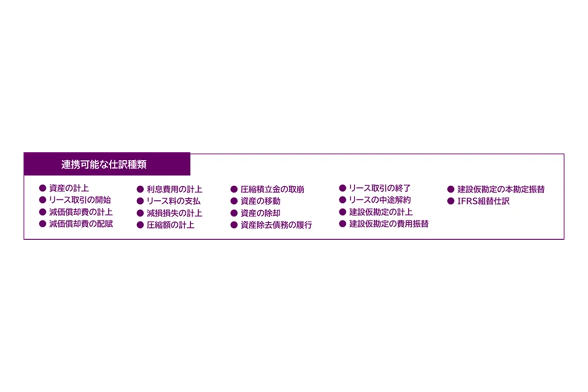 連携可能な仕訳種類