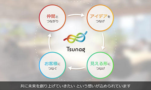 新しい働き方のコンセプトは "Tsunag（つなぐ）"
