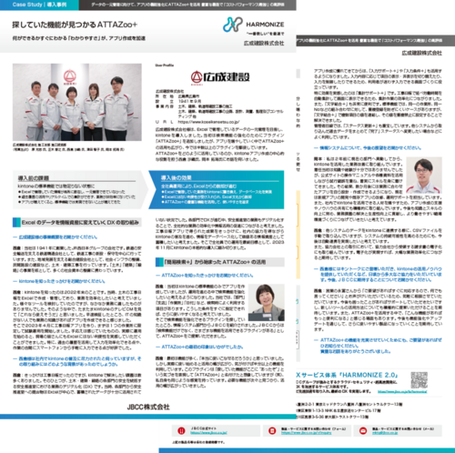 【ATTAZoo＋導入事例】広成建設株式会社　様