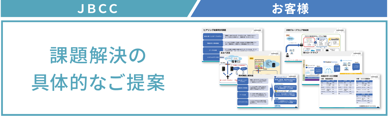 課題解決の具体的なご提案