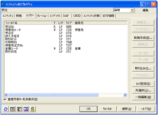 エンティティ関連図　エンティティ属性