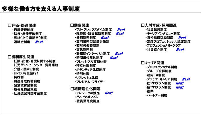 ＪＢグループ　多様な働き方を支える人事制度